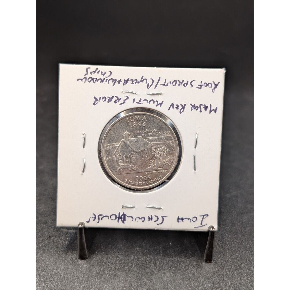 2004 P Iowa State Quarter Error Multi Die Chip Roof Sprout Cupola Schoolhouse